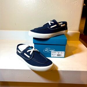 Men's Sperry Top-Sider Sea Mate Boat Shoe. Size 7.5 Navy New With Box